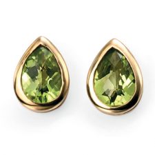 9ct Yellow Gold Peridot Earrings