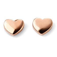 gold heart earrings